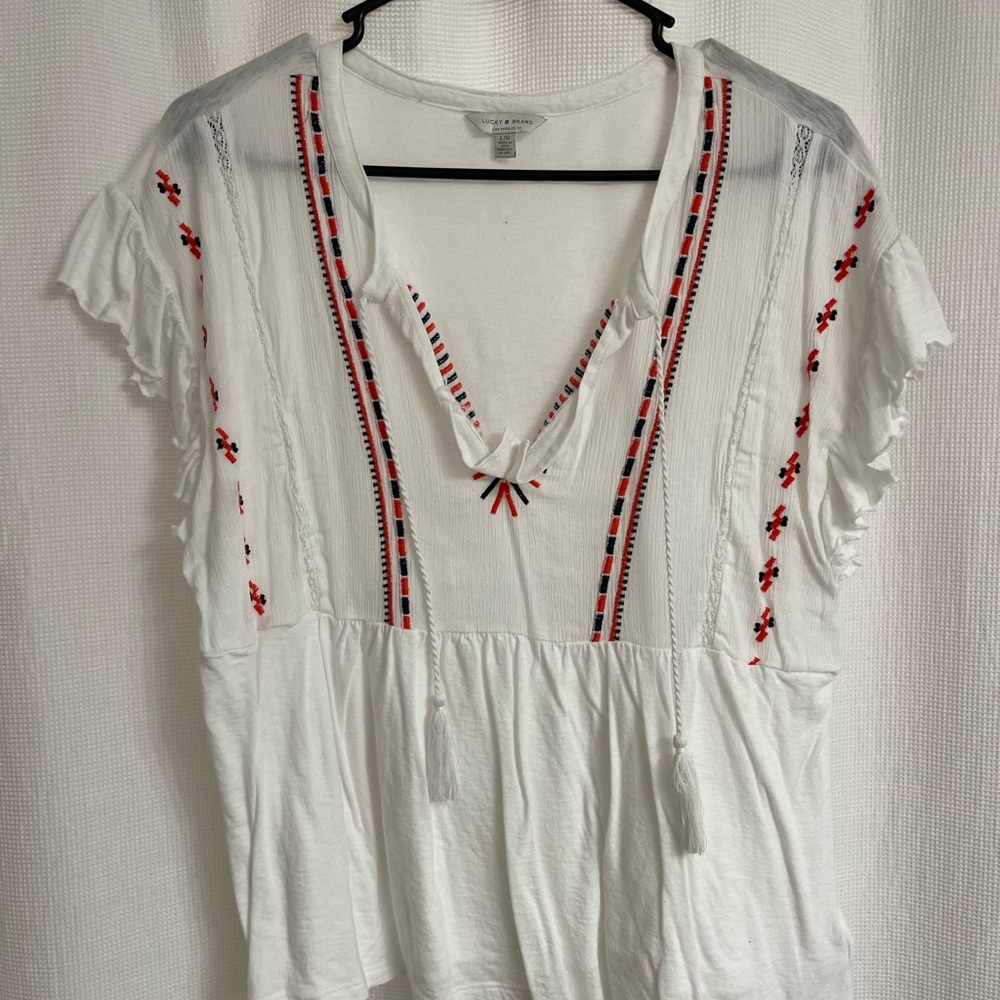 Lucky Brand embroidered shirt